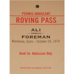 Will Smith Ali Prop Backstage Access Pass