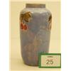 Image 1 : Royal Doulton stoneware vase, 8" high, decorated with impressed cherries on blue ground…
