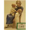 Image 1 : Danish B&G figure of seated lady with children, 8" high…