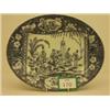 Image 1 : Unusual blue and white oriental patterned meat plate, bears impressed Ashworth mark and stamped M…