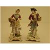 Image 1 : Pair of continental porcelain figures, market traders, after Meissen, chip to both…