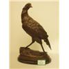 Image 1 : 20c cold cast bronze of female pheasant, 23" high, on oval marble base…