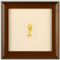 Tweety Bird Custom Framed Limited Edition Warner Bros. Etching On Paper #477/500 (PA LOA)