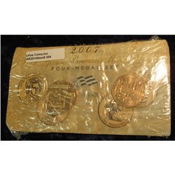 304. 2007 First Spouse Bronze Medal Set:  This four-medal set includes one each of the  1-5/16-inch 