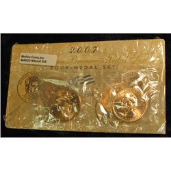 305. 2007 First Spouse Bronze Medal Set:  This four-medal set includes one each of the  1-5/16-inch 
