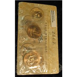 306. 2007 First Spouse Bronze Medal Set:  This four-medal set includes one each of the  1-5/16-inch 