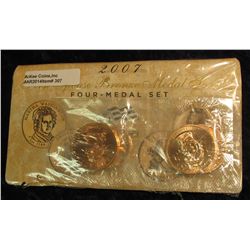 307. 2007 First Spouse Bronze Medal Set:  This four-medal set includes one each of the  1-5/16-inch 