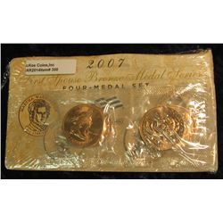 308. 2007 First Spouse Bronze Medal Set:  This four-medal set includes one each of the  1-5/16-inch 