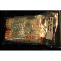 317. 2008 P Alaska & Hawaii Statehood Quarter Rolls. Gem BU. Bank-wrapped; & 2008 Gem BU American Ea