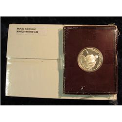 342. U.S. Mint box containing 2005 P & D Original BU Rolls of Bison Nickels Set; & 1982 S Proof Silv