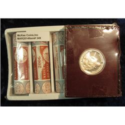 349. U.S. Mint box containing (2) 2006 P & (2) D Original BU Rolls of "Jefferson Reverse Head Nickel
