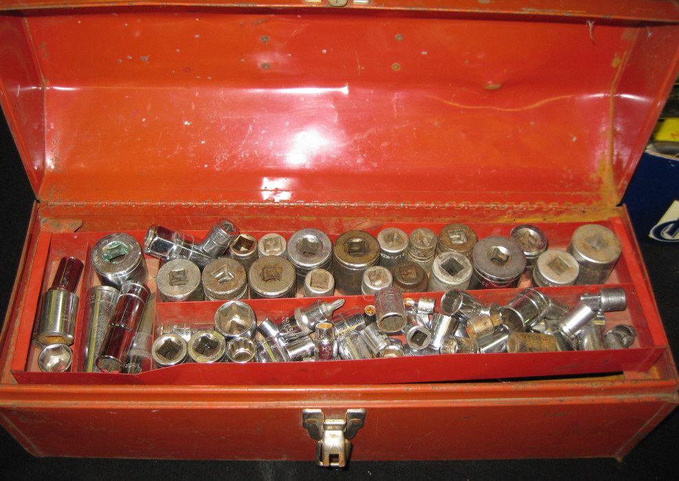 Red Dayton Tool Box & Entire Contents