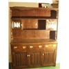 Image 1 : Early 20c oak dresser with linen fold cupboards and three drawers…