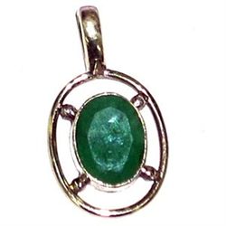 4.00g Pendant of Emerald Sterling Silver