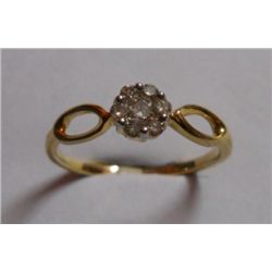 Ring of Diamond 0.24 Ctw in 1.59g 14kt Yellow Gold