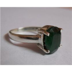 3.330g Ring of Emerald Sterling Silver