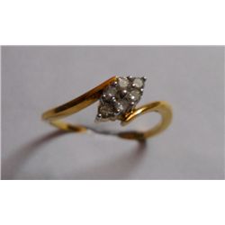 2.18g Ring of Diamond 0.22 Ctw in 14kt Yellow Gold