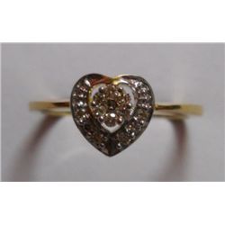 Ring of Diamond 0.12 Ctw in 2.14g 14kt Yellow Gold