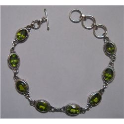 10.00g Bacelet of Peridot Sterling Silver