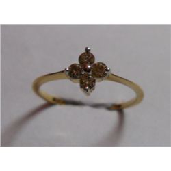 Ring of Diamond 0.21 Ctw in 1.14g 14kt Yellow Gold