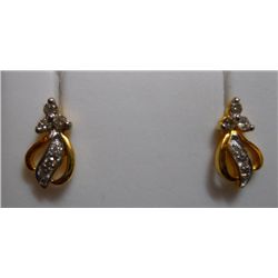 Earring of Diamond 0.23 Ctw in 2.65g 18kt Yellow Gold