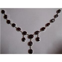 Ruby 61.93g Necklace in Silver