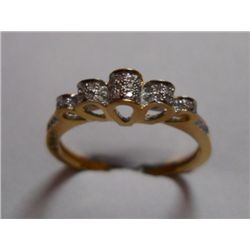 Ring of Diamond 0.12 Ctw in 2.17g 18kt Yellow Gold