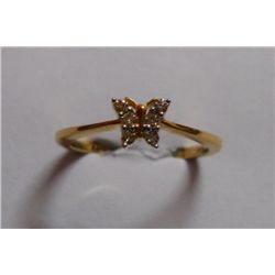 Ring of Diamond 0.09 Ctw in 2.40g 14kt Yellow Gold