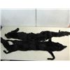 Image 1 : LOT 2 VINTAGE REAL BLACK FOX FUR PELT & COAT