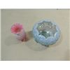 Image 2 : LOT 2 VINTAGE FENTON OPALESCENT BUD VASE & HOBNAIL