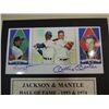 Image 2 : 10X8 MATTED BASEBALL PRINT 2 AUTOGRAPHS: MANTLE &