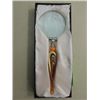 Image 1 : MURANO STYLE 8"L GLASS HANDLE MAGNIFYING GLASS