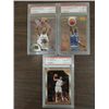 Image 1 : LOT 3 GRADED BASKETBALL CARDS: 1995 FLEER #208,