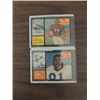 LOT 2 1962 TOPPS #174 & 60 FOOTBALL PLAYER CARDS