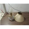 Image 1 : VINTAGE ELECTRIFIED KEROSENE OIL LAMP. 13"H.