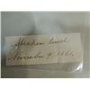 Image 1 : ABRAHAM LINCOLN CUT SIGNATURE AUTOGRAPH NO COA