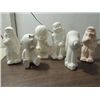 Image 1 : LOT 6 UNPAINTED POTTERY STUTE FIGURINES: SNOOPY,