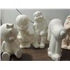 Image 2 : LOT 6 UNPAINTED POTTERY STUTE FIGURINES: SNOOPY,