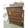 Image 1 : ANTIQUE OAK 5 LOCKING DRAWER DRESSER &