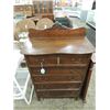 Image 2 : ANTIQUE OAK 5 LOCKING DRAWER DRESSER &