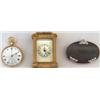 Image 1 : Late C19th / early C20th American Waterbury Clock Co. gilt metal cased...