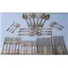 Image 1 : Victorian Edinburgh HM silver Queen's pattern 30-piece cutlery set for 6 people...