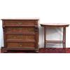 Image 1 : Edwardian mahogany & satinwood crossbanded oval topped 2-tier occasional table,...