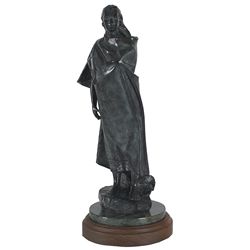 Patricia Warren - Standing Woman Wrapped in Blanket