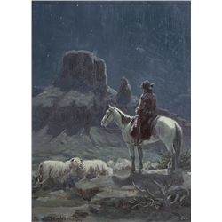 Olaf Wieghorst - Navajo Shepherd