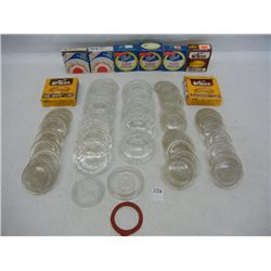 Misc. Glass and Metal Canning Jar Lids