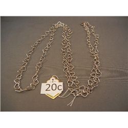 Sterling Silver Necklace w/ Heart Shaped Chain Links