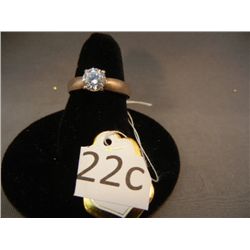 Sterling Silver Ring, size 6.25 w/ CZ Stone