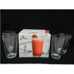 NIB Set of 4  Crisa Eliptic Goblets