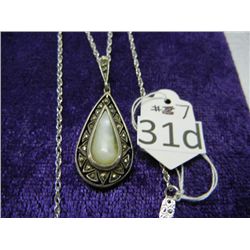 Sterling 18" Chain w/ Opal Pendant